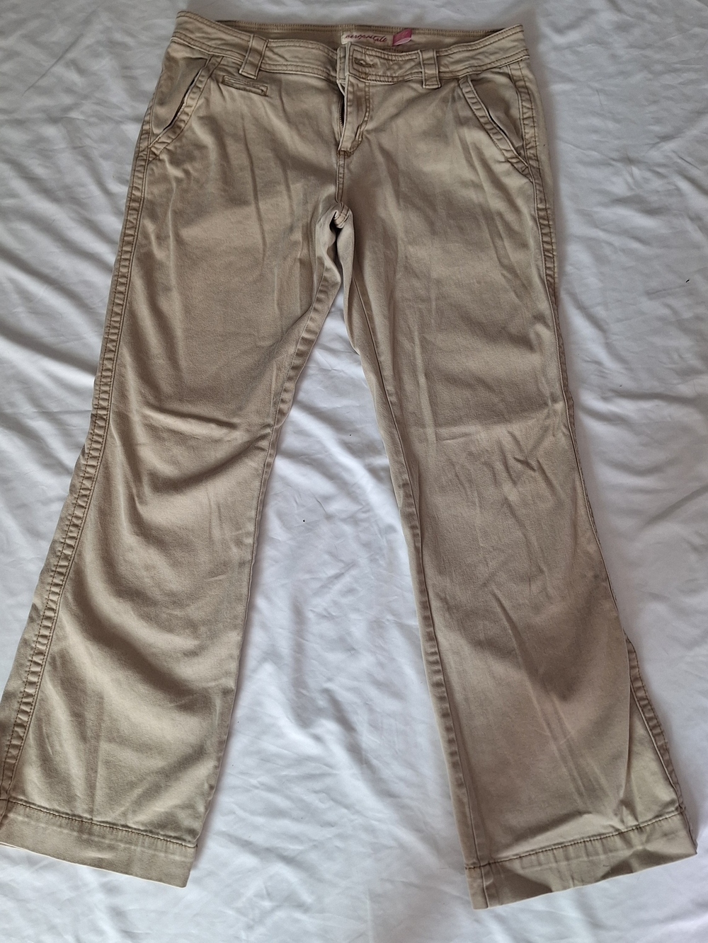 Aeropostale Womens Skinny Flare Tan Khakis Pants 11/12